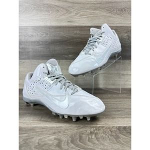 Nike Men's Speedlax Lacrosse Football Cleat White/Silver Size 11 Good Condition